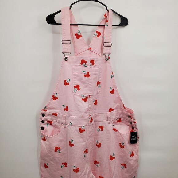 Disney Hot Topic Her Universe Minnie Mouse Cherry Overalls Women Plus Size 3 NWT - Picture 4 of 16
